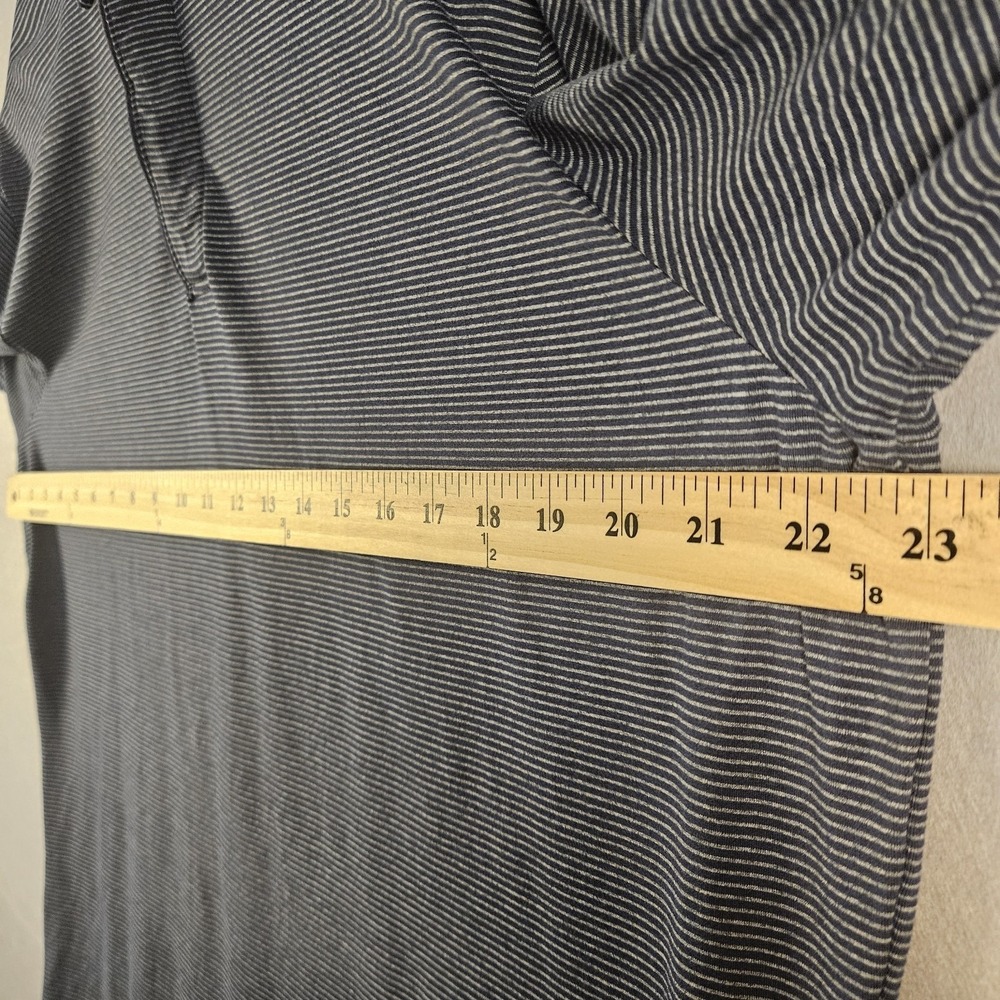 01.Algo Performance Polo Shirt Blue Striped XL - Picture 4 of 9